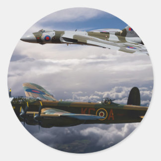 Lancaster en Vulcan XH558 Ronde Sticker