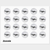 Lancaster Heavy Bomber Ronde Sticker (Vel)