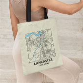 Lancaster, Lancashire City Map Tote Bag