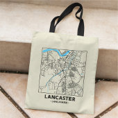 Lancaster, Lancashire City Map Tote Bag