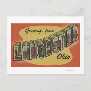 Lancaster, Ohio - Grote letterscènes Briefkaart