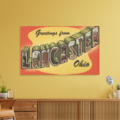 Lancaster, Ohio - Grote letterscènes Canvas Afdruk (Insitu (Woonkamer))