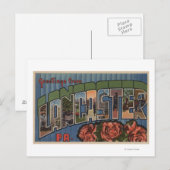 Lancaster, Pennsylvania - Grote Letter-scènes Briefkaart (Voorkant / Achterkant)