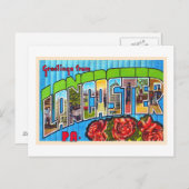 Lancaster Pennsylvania PA Grande lettre carte post (Devant / Derrière)