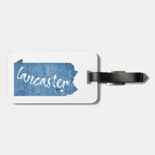 Lancaster Pennsylvania Wood Grain Bagagelabel