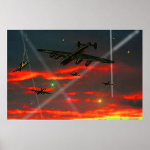 Lancaster Raid over Rich Poster