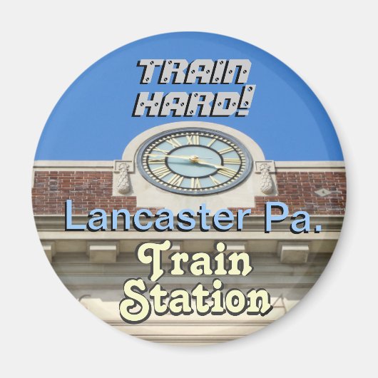 Lancaster treinstation! Train hard Sleutelhanger! Magneet (Voorkant)