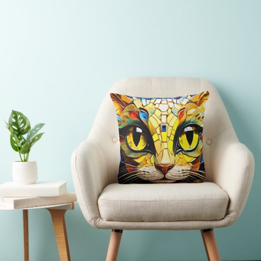 Lance coussins de Mosaic Cats (Chaise)