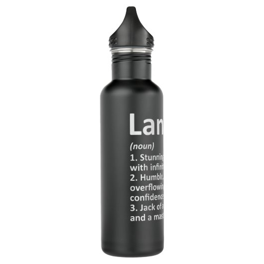 LANCE Definition Personalized Name Funny Birthday  Waterfles (Links)
