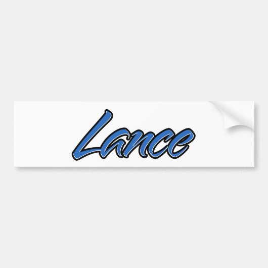 Lance Name blue Aufkleber Sticker Autoaufkleber (Voorkant)