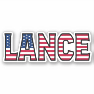 Lance Nom Prénom USA Autocollant Set d'autocollant