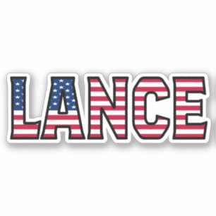 Lance Prénom USA Sticker Stickerset