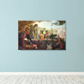Lancelot en Guinevere Canvas Afdruk (Insitu (Houten vloer))