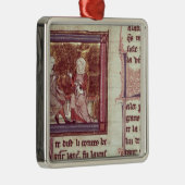 Lancelot en Guinevere zitten te praten Metalen Ornament (Rechts)