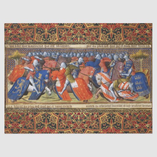 Lancelot van het meer in het toernooi van Camelot Tissuepapier (Voorkant)