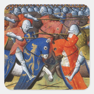 Lancelot van het meer in het toernooi van Camelot Vierkante Sticker