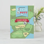 Lancement d'anniversaire de golf et invitation (Debout devant)