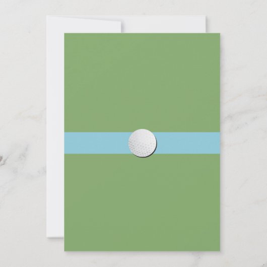 Lancement d'anniversaire de golf et invitation (Dos)