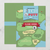 Lancement d'anniversaire de golf et invitation (Devant / Derrière)