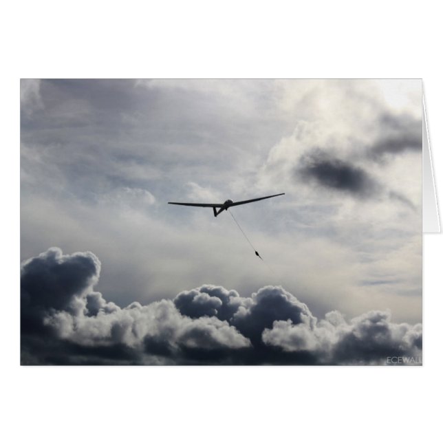 Lancement d'un avion à voile (Devant horizontal)