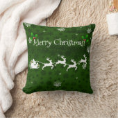 Lancer Coussin de Père Noël Vert et Renne (Couverture)
