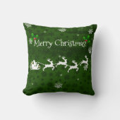 Lancer Coussin de Père Noël Vert et Renne (Recto)