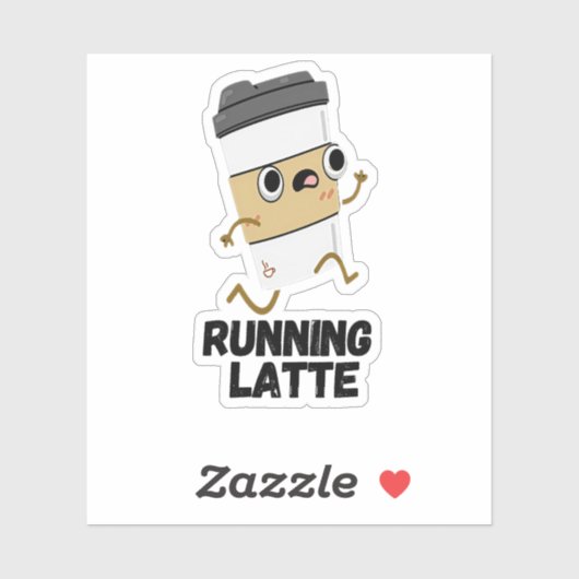 Lancer Dernier Sticker Drôle De Pun De Café (Feuille)