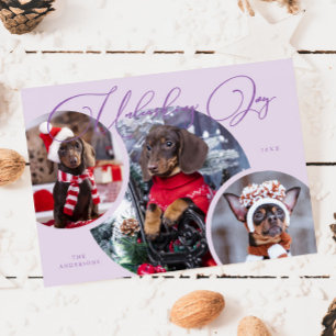 Lancer Joy Lilac Chien Photo Carte de vacances