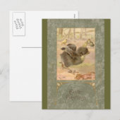 Lancer la carte Vintage de Pâques Chick (Devant / Derrière)