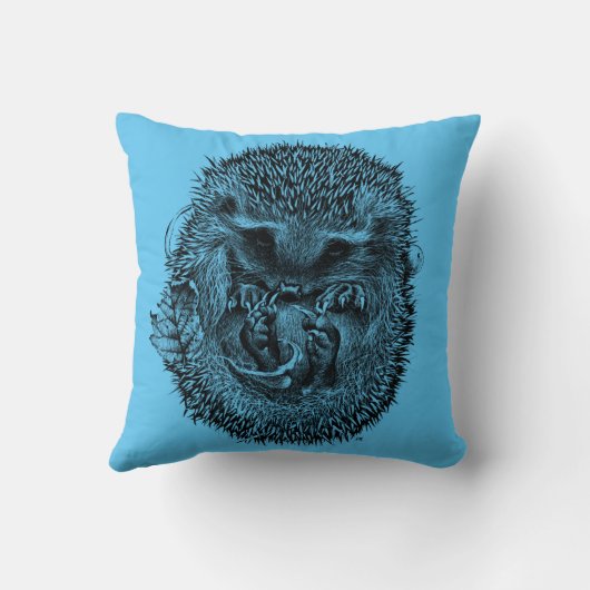 Lancer le coussin avec le hérisson de nuit (Verso)