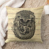 Lancer le coussin de bois flotté avec le hérisson  (Couverture)