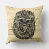 Lancer le coussin de bois flotté avec le hérisson  (Verso)