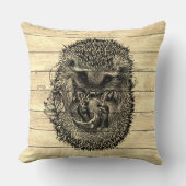 Lancer le coussin de bois flotté avec le hérisson (Recto)