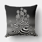 Lancer le coussin Magic Mushrooms design optique. (Verso)