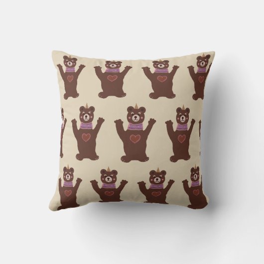 Lancer le coussin Ours Brown (Verso)