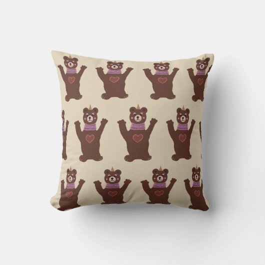 Lancer le coussin Ours Brown (Recto)