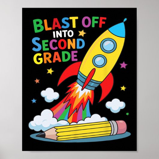 Lancering in de tweede klas eerste schooldag  poster (Voorkant)