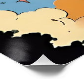 Lancering ruimteraket retro Glossy Poster Perfect Poster (Hoek)