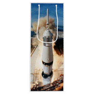 Lancering van Apollo Saturn V-raket naar de Maan 1 Wijn Cadeautas
