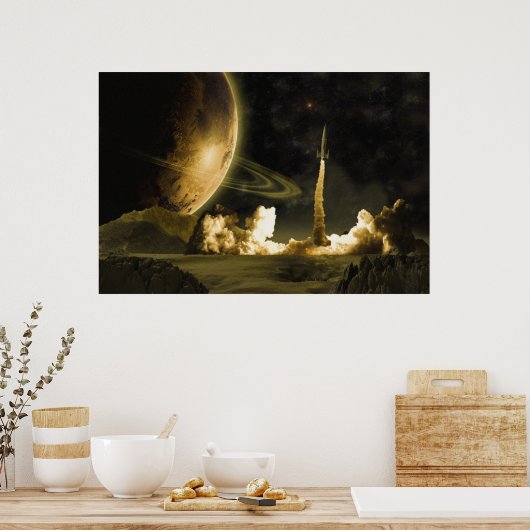 lancering van Rocket Poster (Keuken)
