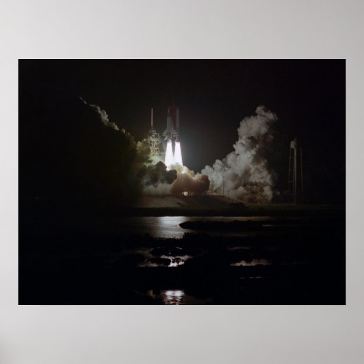 Lancering van Space Shuttle Challenger (STS-8) Poster (Voorkant)