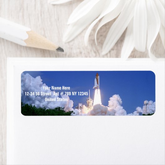 Lancering van Space Shuttle Etiket (Insitu)