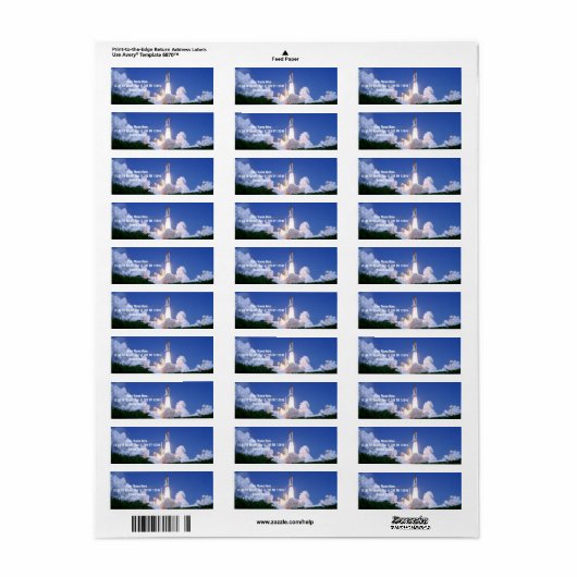 Lancering van Space Shuttle Etiket (Full Sheet)