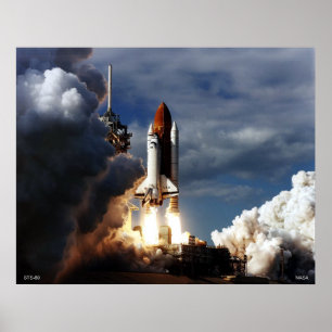 Lancering van Space Shuttle STS-80 Poster