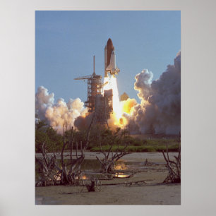 Lancering van Spaceshuttle Discovery (STS-41D) Poster
