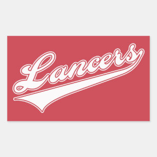 Lancers-script Rechthoekige Sticker