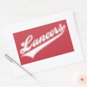 Lancers-script Rechthoekige Sticker (Envelop)