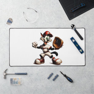 Lanceur de baseball Goofy Cat se prépare