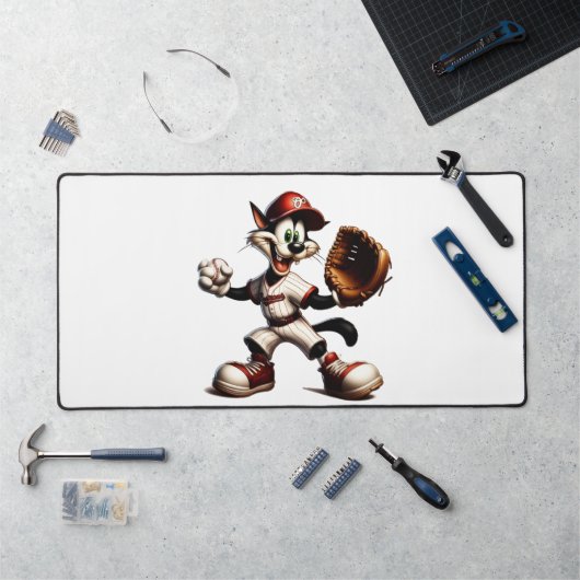 Lanceur de baseball Goofy Cat se prépare (Poste de travail)