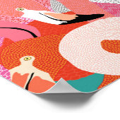 Lancez votre affiche de Flamant rose intérieur - O (Coin)